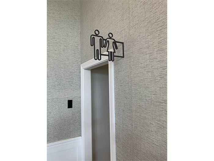 Projecting Restroom Sign